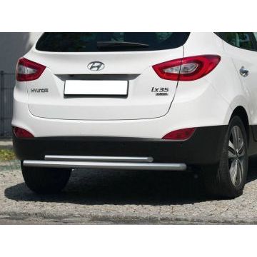 Защита заднего бампера двойная 57-42 мм Rival для Hyundai ix35 2010-2015
