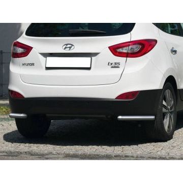 Защита задняя уголки 57 мм Rival для Hyundai ix35 2010-2015