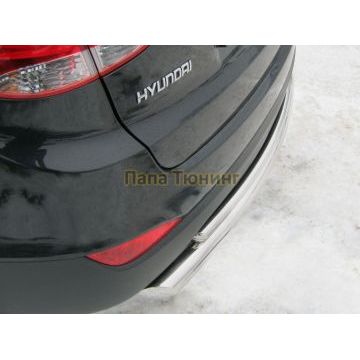 Защита задняя двойная d76-d42 РусСталь для Hyundai ix35 2010-2015