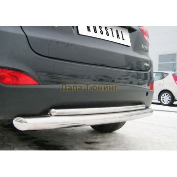 Защита задняя двойная d76-d42 РусСталь для Hyundai ix35 2010-2015