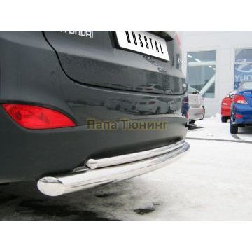 Защита задняя двойная d76-d42 РусСталь для Hyundai ix35 2010-2015