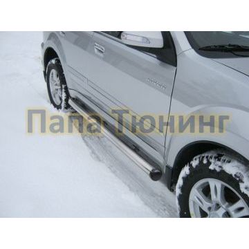 Пороги труба d76 вариант 2 РусСталь для Great Wall Hover H3 2010-2014