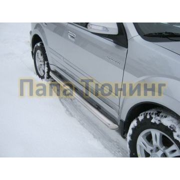 Пороги труба d76 вариант 1 РусСталь для Great Wall Hover H3 2010-2014