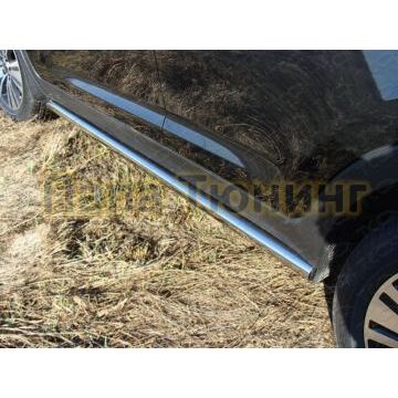 Пороги труба 60 мм ТСС для Kia Sportage 2014-2015 Пороги труба 60 мм ТСС для Kia Sportage 2014-2015