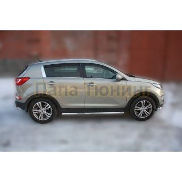 Пороги труба 60 мм ALFeco для Kia Sportage 2010-2015