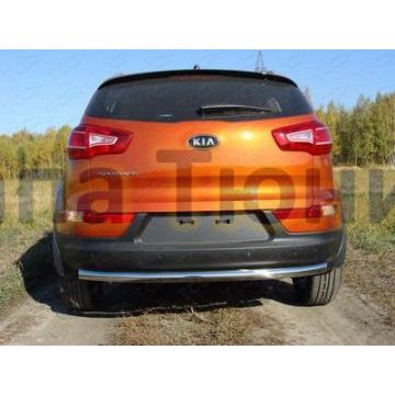 Защита заднего бампера центральная 60 мм ТСС для Kia Sportage 2010-2014