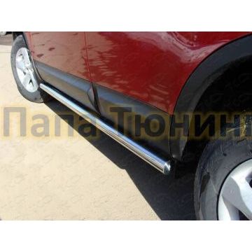 Пороги труба 60 мм ТСС для Nissan Qashqai 2010-2014 Пороги труба 60 мм ТСС для Nissan Qashqai 2010-2014