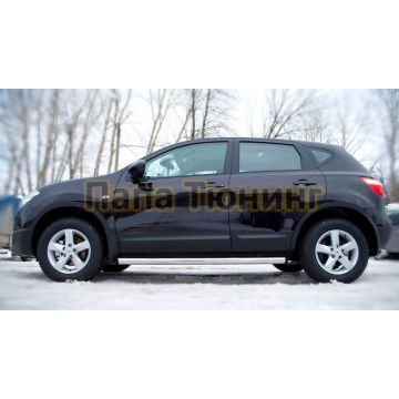 Пороги труба d57 вариант 1 РусСталь для Nissan Qashqai+2 2010-2014