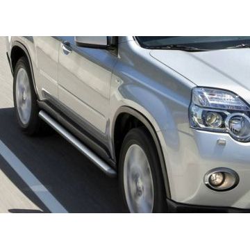 Защита штатных порогов 57 мм Rival для Nissan X-Trail T31 2011-2015