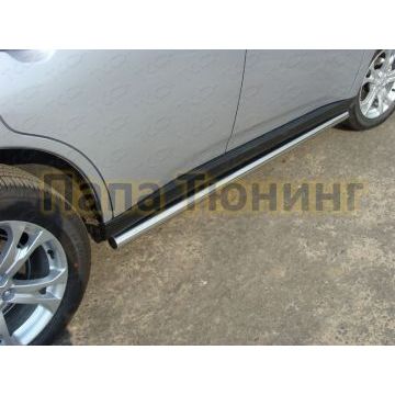 Пороги труба 60 мм ТСС для Mitsubishi Outlander 2014-2015 Пороги труба 60 мм ТСС для Mitsubishi Outlander 2014-2015