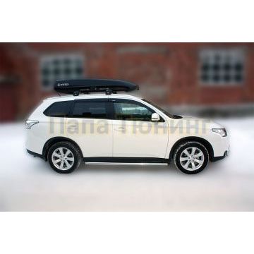 Пороги труба 60 мм ALFeco для Mitsubishi Outlander 2014-2015