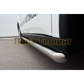 Пороги труба d57 вариант 1 РусСталь для Mitsubishi Outlander 2014-2015