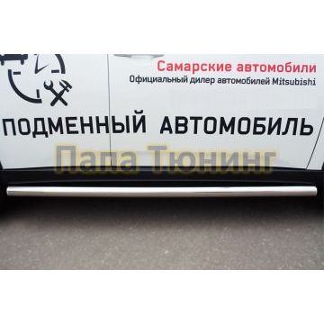 Пороги труба d57 вариант 3 РусСталь для Mitsubishi Outlander 2014-2015