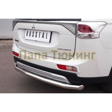 Защита заднего бампера d57 РусСталь для Mitsubishi Outlander 2014-2015