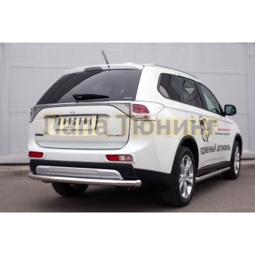Защита заднего бампера d57 РусСталь для Mitsubishi Outlander 2014-2015