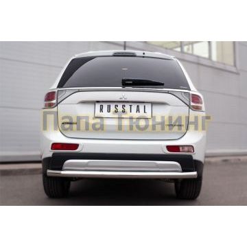 Защита заднего бампера d57 РусСталь для Mitsubishi Outlander 2014-2015