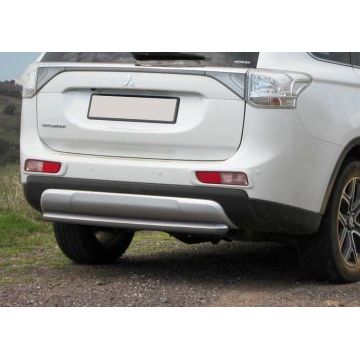 Защита заднего бампера 57 мм Rival для Mitsubishi Outlander 2014-2015