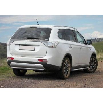 Защита заднего бампера 57 мм Rival для Mitsubishi Outlander 2014-2015