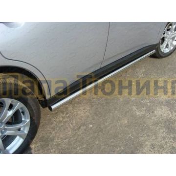 Пороги труба 60 мм ТСС для Mitsubishi Outlander 2012-2014