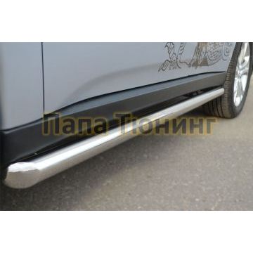 Пороги труба d57 вариант 1 РусСталь для Mitsubishi Outlander 2012-2014