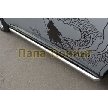 Пороги труба d57 вариант 1 РусСталь для Mitsubishi Outlander 2012-2014