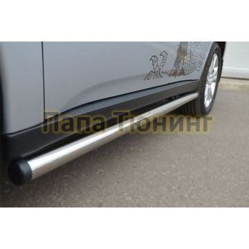 Пороги труба d57 вариант 2 РусСталь для Mitsubishi Outlander 2012-2014