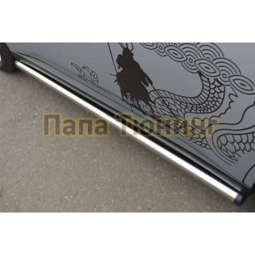 Пороги труба d57 вариант 2 РусСталь для Mitsubishi Outlander 2012-2014