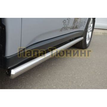 Пороги труба d57 вариант 3 РусСталь для Mitsubishi Outlander 2012-2014