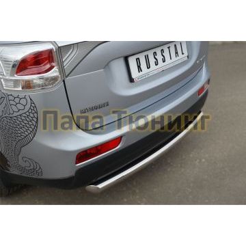 Защита заднего бампера d57 РусСталь для Mitsubishi Outlander 2012-2014