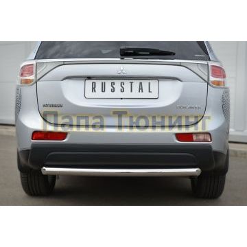 Защита заднего бампера d57 РусСталь для Mitsubishi Outlander 2012-2014