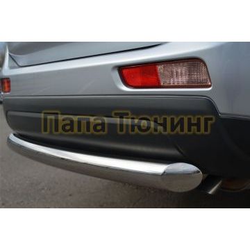 Защита заднего бампера d76 РусСталь для Mitsubishi Outlander 2012-2014