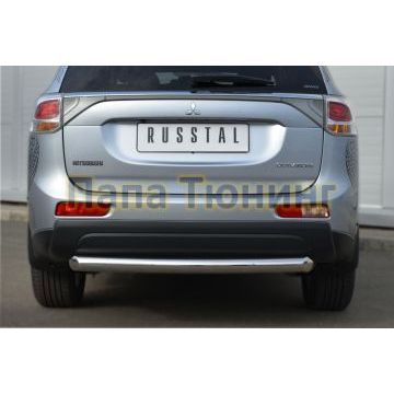Защита заднего бампера d76 РусСталь для Mitsubishi Outlander 2012-2014