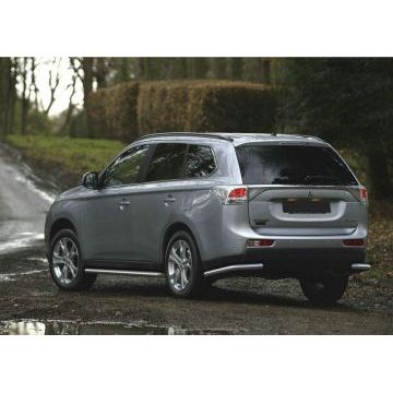 Защита задняя уголки 57 мм Rival для Mitsubishi Outlander 2012-2014