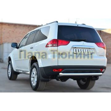 Защита заднего бампера d76 РусСталь для Mitsubishi Pajero Sport 2013-2016