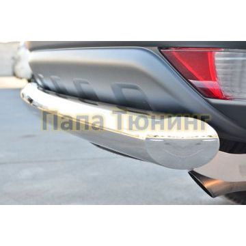 Защита заднего бампера d76 РусСталь для Mitsubishi Pajero Sport 2013-2016