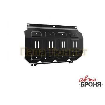 Защита радиатора сталь 2 мм АвтоБРОНЯ для Mitsubishi L200, V - все 2006-2015/Mitsubishi Pajero Sport, V - все 2008-2016