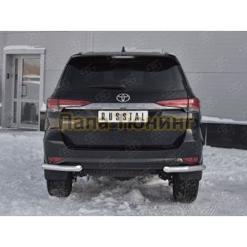 Защита задняя уголки d57 РусСталь для Toyota Fortuner 2017-