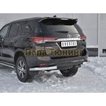 Защита задняя уголки d76 РусСталь для Toyota Fortuner 2017-