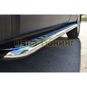 Пороги с площадкой алюминиевый лист d42 РусСталь для Nissan Qashqai 2014-2019