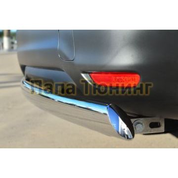 Защита заднего бампера овальная 75х42 мм РусСталь для Nissan Qashqai 2014-2019