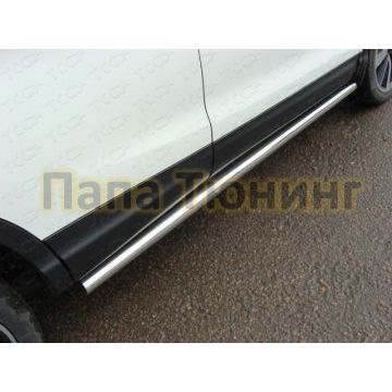 Пороги труба 60 мм ТСС для Nissan Qashqai 2014-2019 Пороги труба 60 мм ТСС для Nissan Qashqai 2014-2019