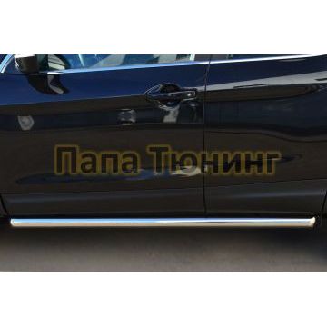 Пороги труба d57 вариант 1 РусСталь для Nissan Qashqai 2014-2019