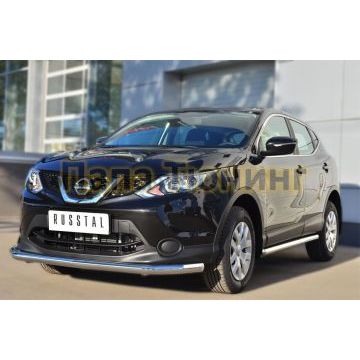 Пороги труба d57 вариант 3 РусСталь для Nissan Qashqai 2014-2019