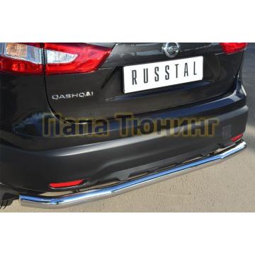 Защита заднего бампера d57 РусСталь для Nissan Qashqai 2014-2019
