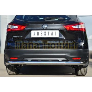 Защита заднего бампера d57 РусСталь для Nissan Qashqai 2014-2019