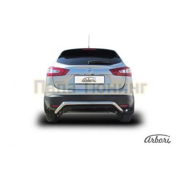 Защита заднего бампера скоба 57 мм Slitkoff для Nissan Qashqai 2014-2019 Защита заднего бампера скоба 57 мм Slitkoff для Nissan Qashqai 2014-2019