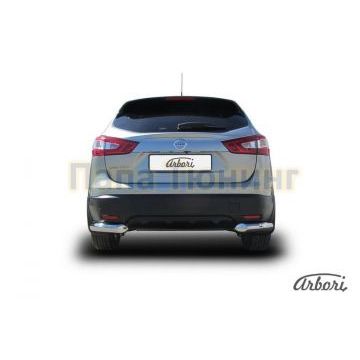 Защита задняя уголки 76 мм Slitkoff для Nissan Qashqai 2014-2019 Защита задняя уголки 76 мм Slitkoff для Nissan Qashqai 2014-2019