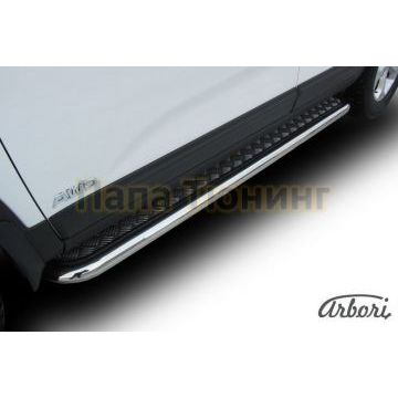 Пороги с площадкой алюминиевый лист 57 мм Slitkoff для Kia Sorento 2012-2020 Пороги с площадкой алюминиевый лист 57 мм Slitkoff для Kia Sorento 2012-2020