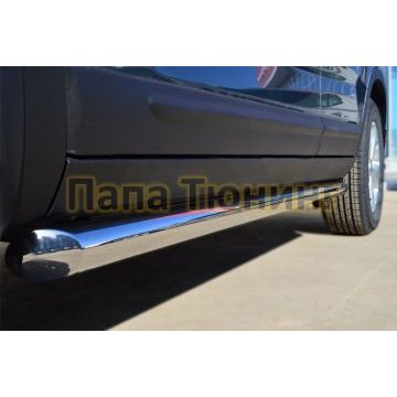 Пороги труба d57 вариант 1 РусСталь для Kia Sorento 2012-2020