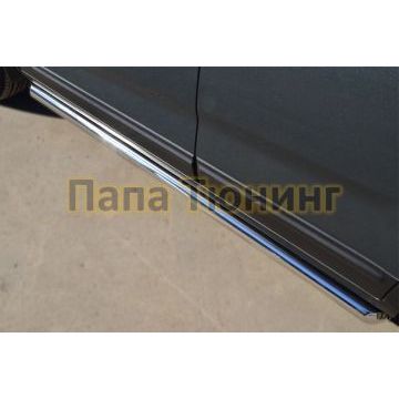 Пороги труба d57 вариант 1 РусСталь для Kia Sorento 2012-2020